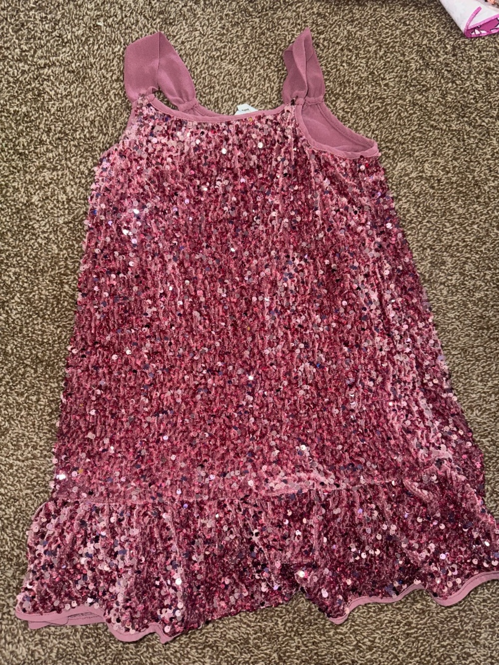 Cotton On Kids Pink Sequin Dress Size 5 Party Dress